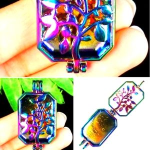 New Rainbow Hematite Tree Open Design Pendant.